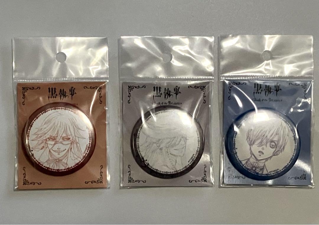 グレル】黒執事 缶バッジ 線画 Book of Atlantic 新品